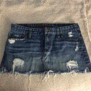 Abercrombie & Fitch Distressed Jean Skirt